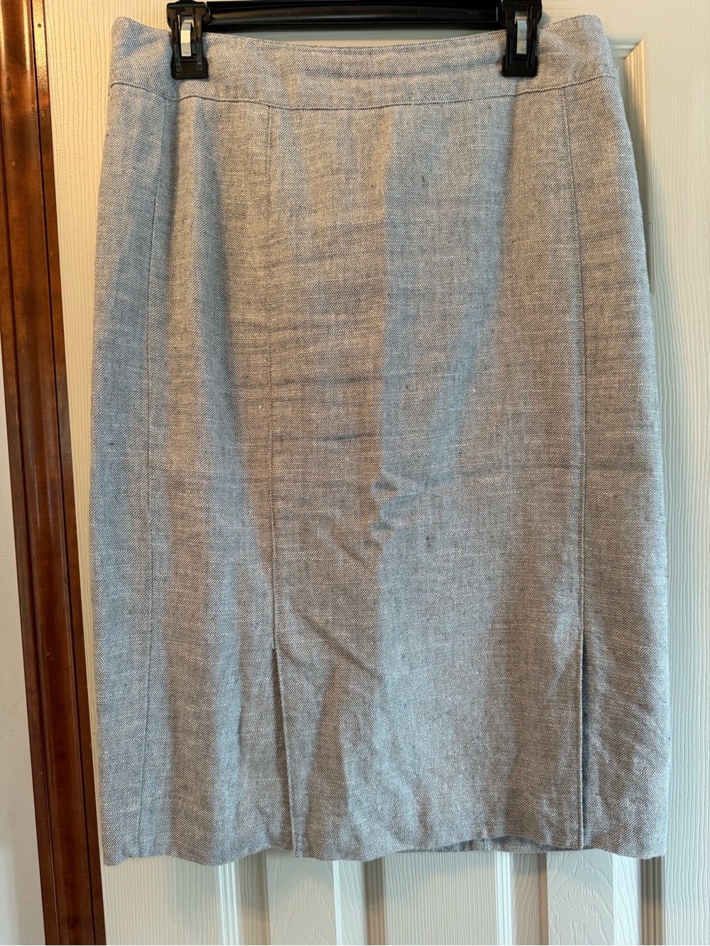 Lands' End Light Gray Pencil Skirt